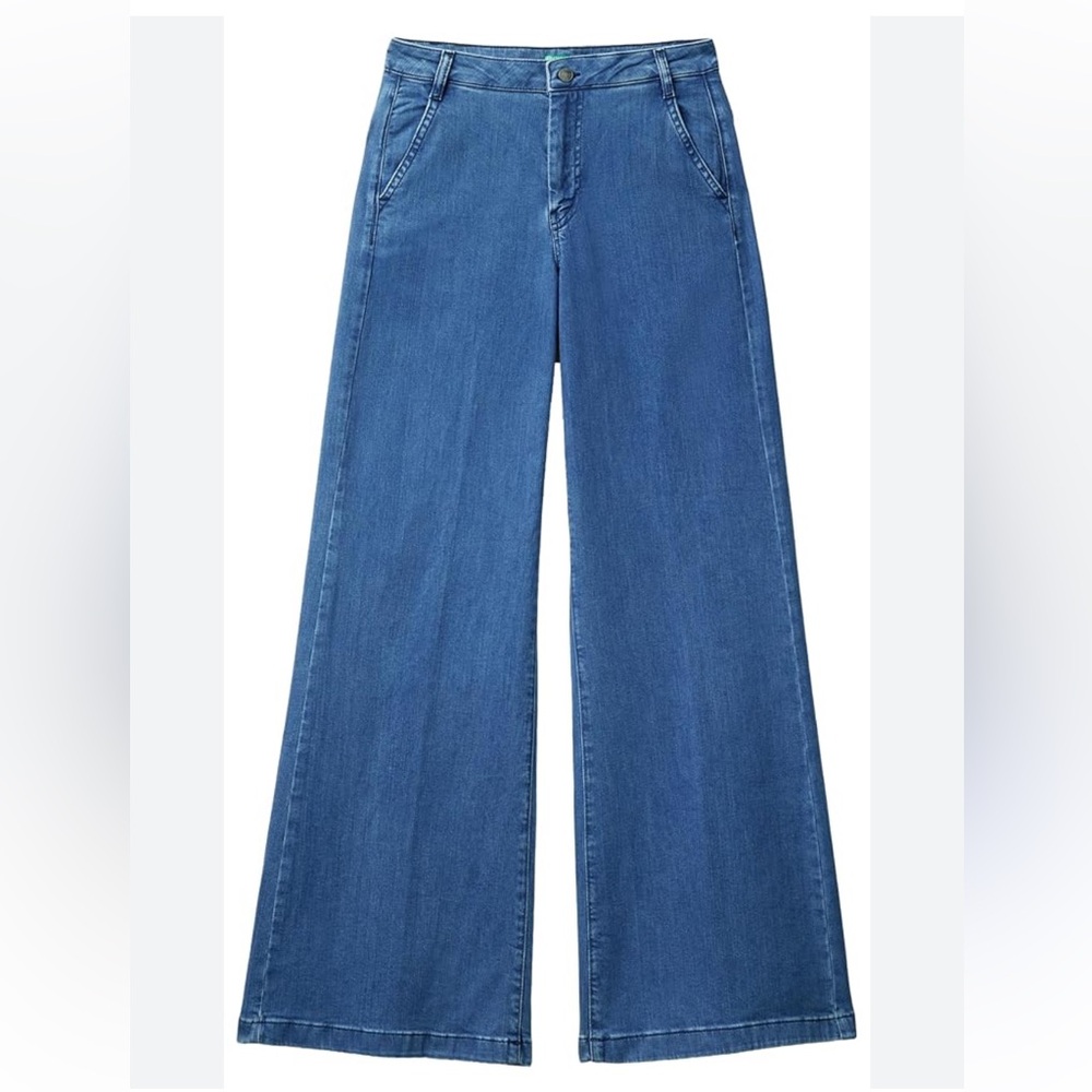 United Colors Of Benetton Sophia Wide Leg Jean - Denim with pockets - Blue